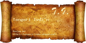 Tengeri Iván névjegykártya